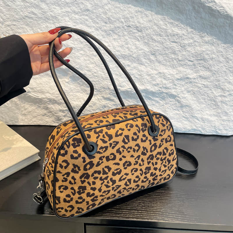 Sac Howlite Pervenche Paris – léopard velours – photo 7