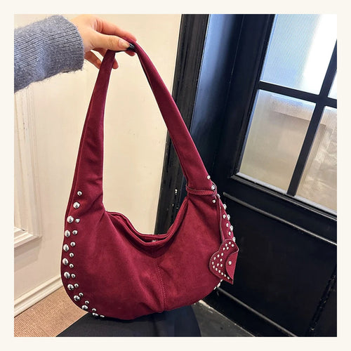 Sac Améthyste Pervenche Paris – porté épaule velours