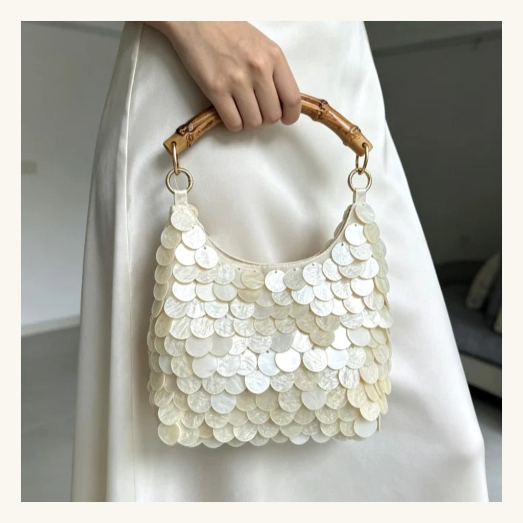 Sac Enif Pervenche Paris – minaudière pailletée