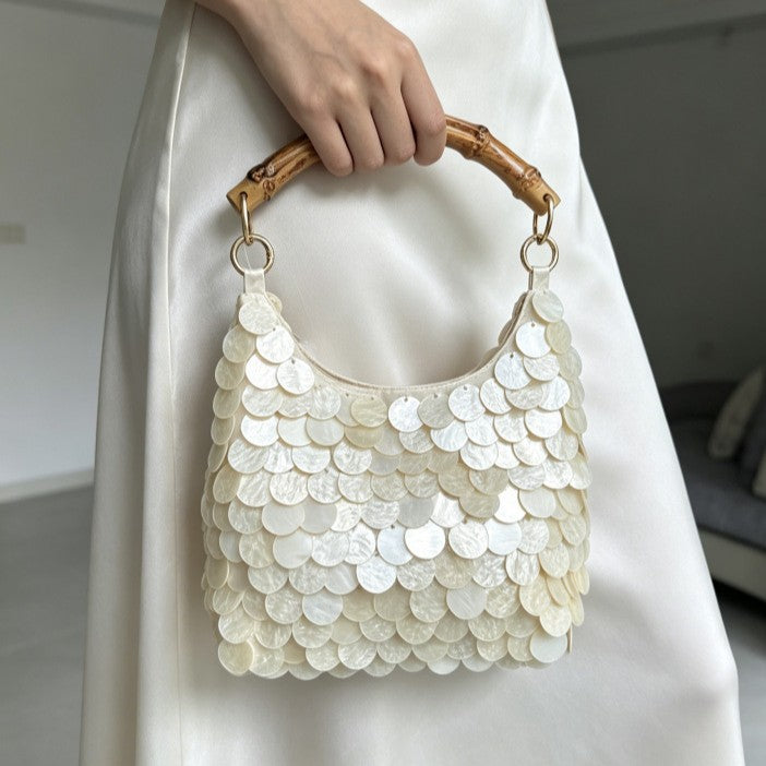 Sac Enif Pervenche Paris – minaudière pailletée