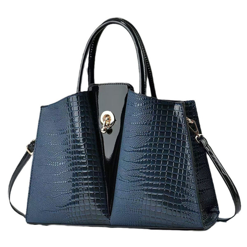 Sac Cassiopée Pervenche Paris – effet croco – photo 3