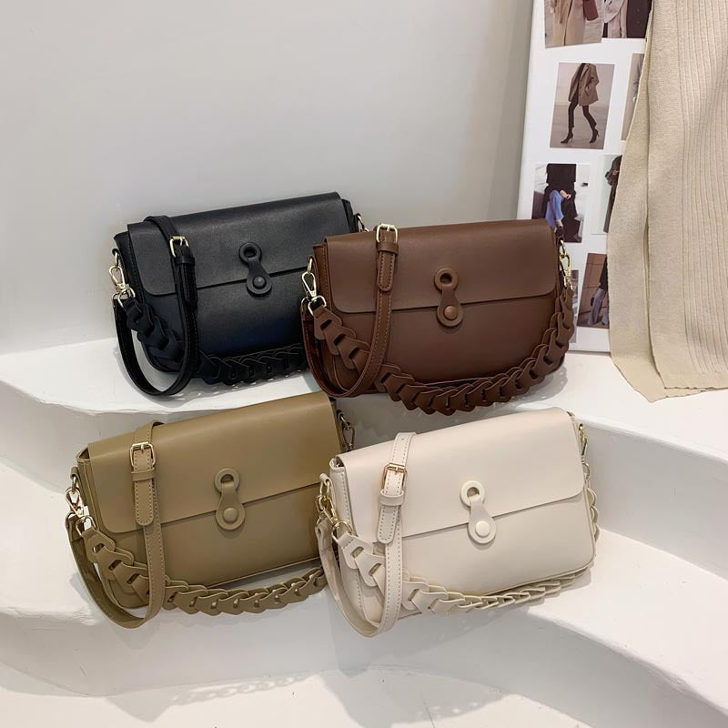 Sac Perle Pervenche Paris – mini tressé à chaîne