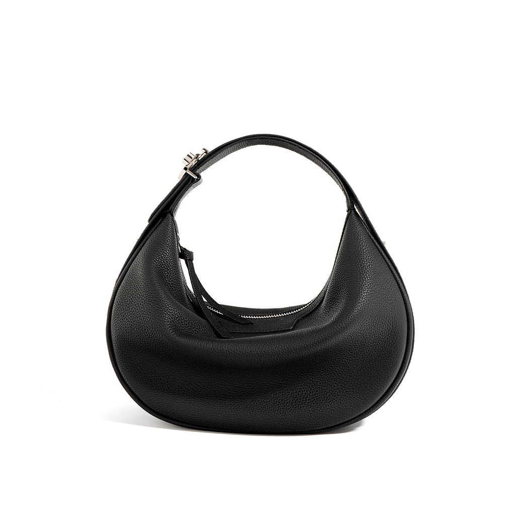 Sac Nacre Pervenche Paris – demi-lune porté épaule, cuir de vache – photo 2